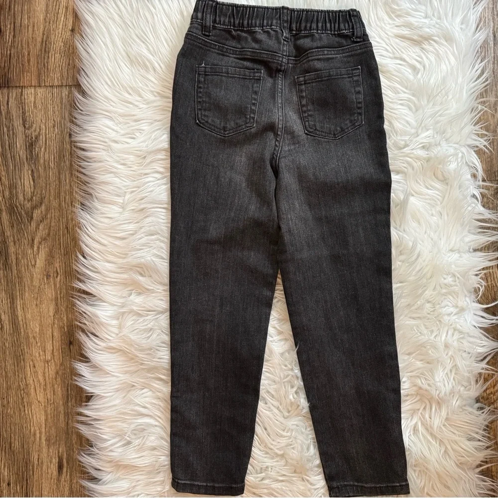 Cat & Jack Girls 6X Black High Rise Straight Stretch Jeans‎ NWT